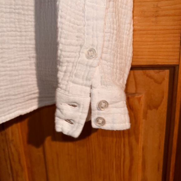 Petite Plume - White, 100% Cotton Sleep Shirt - Size S - Picture 2 of 4